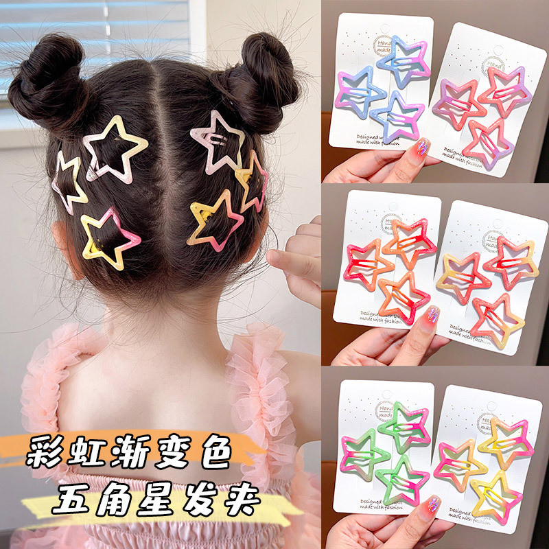 Y2k Dopamine กิ๊บติดผมรูปดาวห้าแฉก Sweet Girly Heart Bangs Clip เครื่องประดับผมแฟชั่นสําหรับผู้หญิง