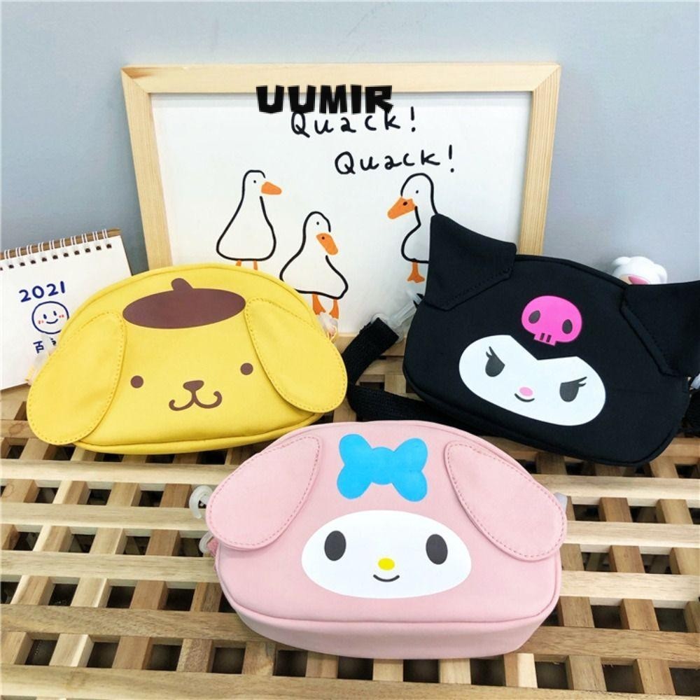UUMIR กระเป๋าสะพายไหล่ผู้หญิงความจุขนาดใหญ่ Melody Girls Messenger กระเป๋า, Kawaii PVC Kuromi 4 สีกระเป๋าถือการ์ตูนผู้หญิง