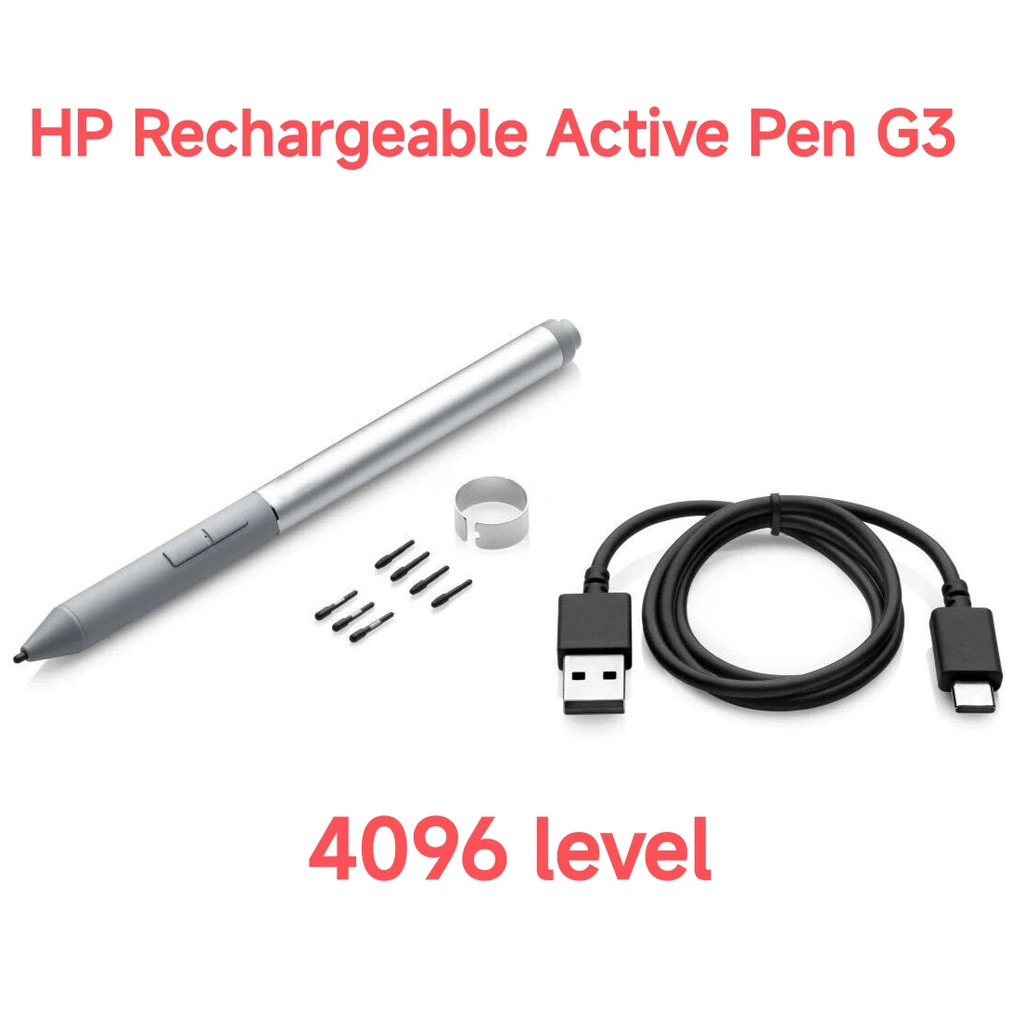 Original Active ปากกา G3 ปากกาสไตลัส 4096 ชาร์จ + 7PCS Nibs สําหรับ HP EliteBook X360 830 1040 G8 แล็ปท็อป/Elite X2 1013 ZBOOK
