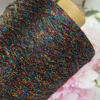50g Fine Gold Silver Metallic เส้นด้าย Sparkly โครเชต์ Metallized Threads เส้นด้ายสําหรับมือถักกระเป๋าตุ๊กตา DIY เย็บปักถักร้อย