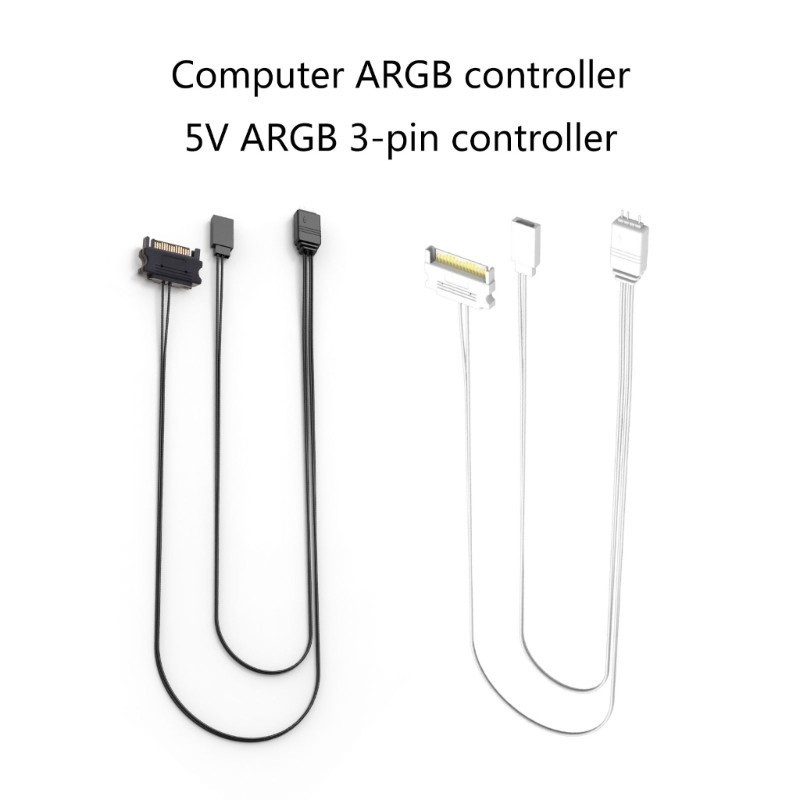 QUU 5V 3Pin ARGB Controllers แหล่งจ่ายไฟในตัวสําหรับเมนบอร์ด 5V ARGB สําหรับ DIY ARGB พัดลม ARGB แถบ