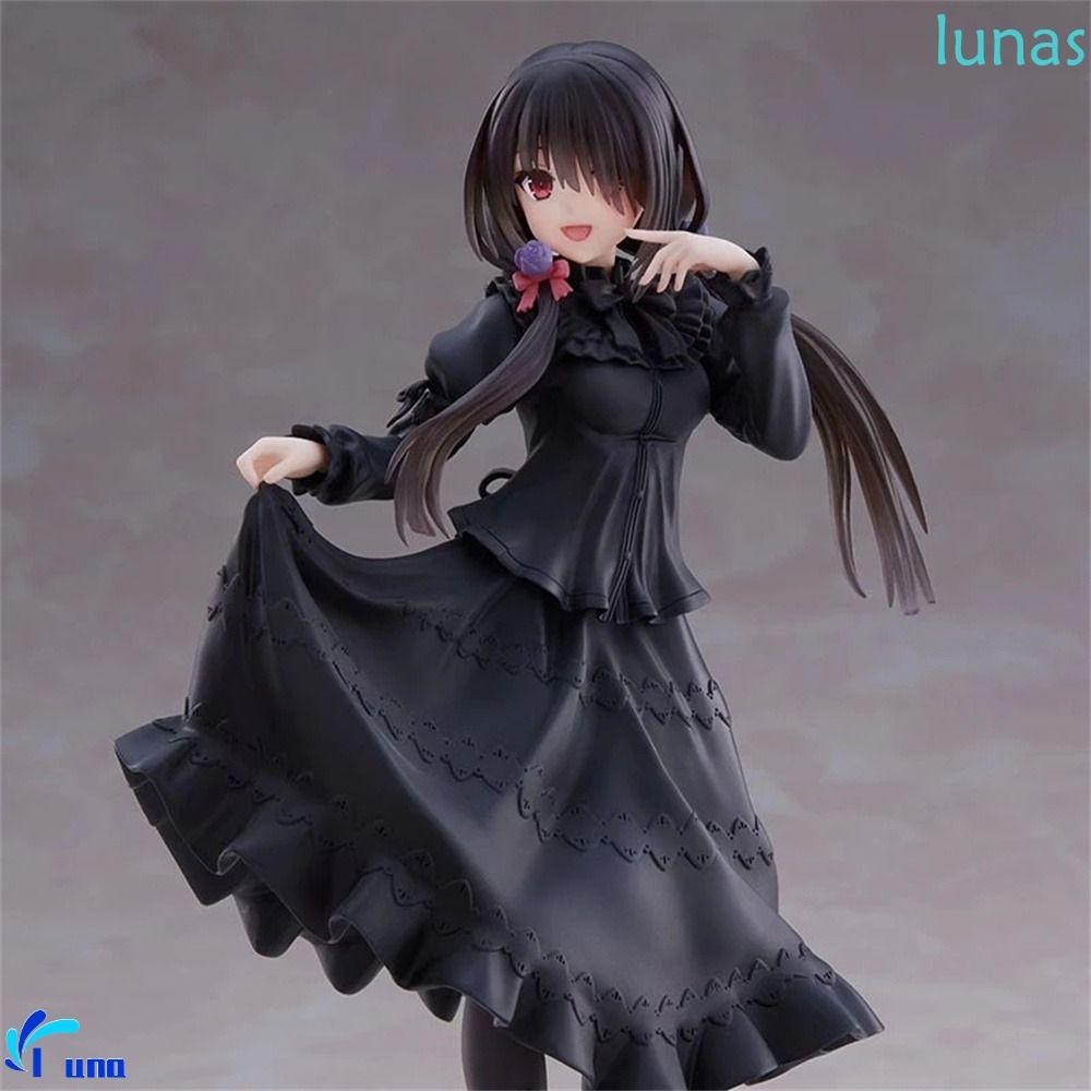 Lunasol Kurumi Tokisaki รูปของเล่น 20 ซม.Action Figure อะนิเมะชุดสีดําชุดลําลอง Kurumi Tokisaki รุ่น