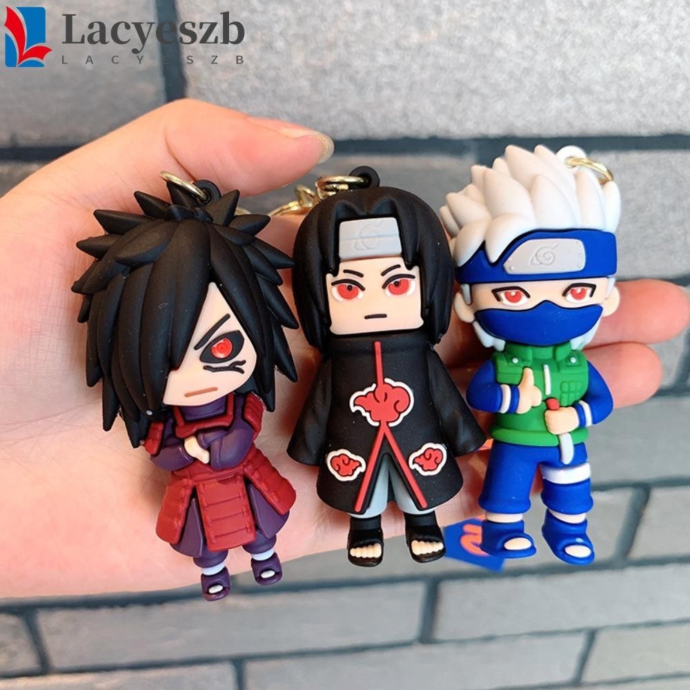Lacyeszb อะนิเมะนารูโตะพวงกุญแจ,ถามรุ่นตุ๊กตาของเล่นนารูโตะตุ๊กตากระเป๋าเป้สะพายหลังจี้,แฟชั่นการ์ตูนสร้างสรรค์พีวีซีอะนิเมะตัวเลขพวงกุญแจแหวนกุญแจรถ