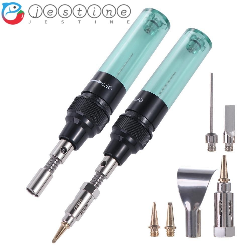 Jestine Solder Tool แบบพกพา 4 In 1 หัวแร้งบัดกรีบิวเทนไฟฉายเชื่อมเคล็ดลับไร้สายเชื่อมแก๊ส