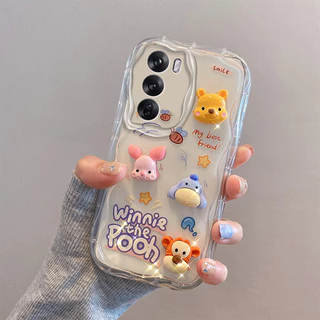 เคส OPPO RENO 12 RENO 12 PRO 5G ตุ๊กตาสามมิติ สีใส การ์ตูน กรณีป้องกันโทรศัพท์มือถือ TY4