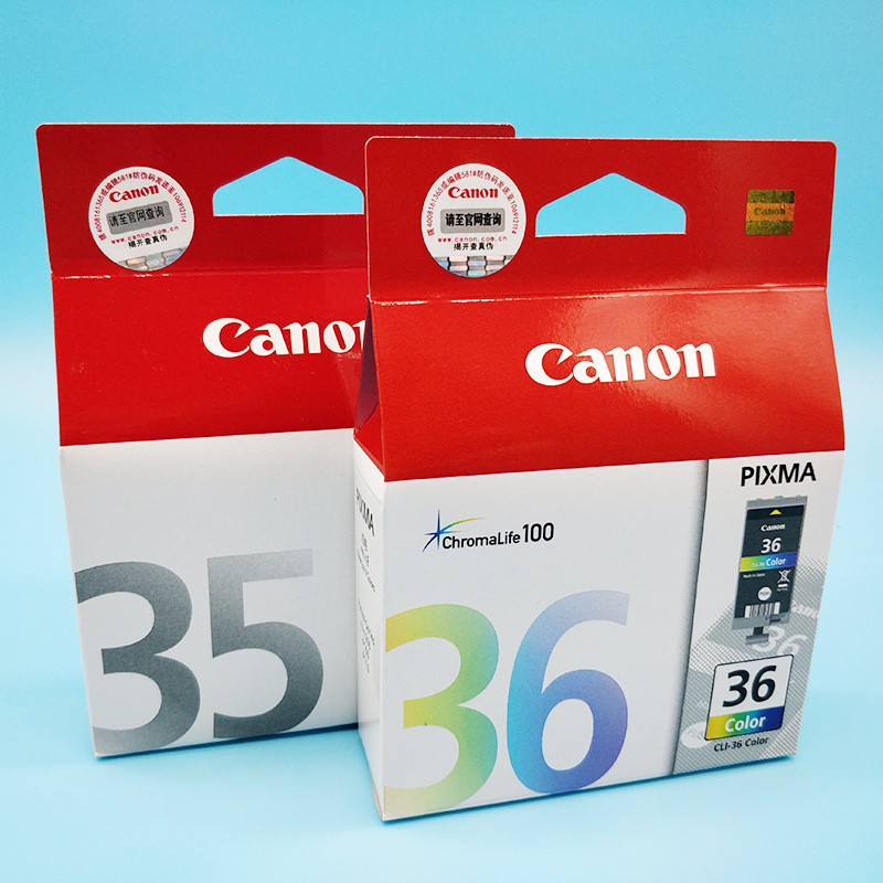 Canon (Canon)PG-35/CL-36ตลับหมึกเดิมสำหรับ110 iP100ของแท้ ตลับแม่พิมพ์หมึกสีดำหมึกสี คุณภาพดี