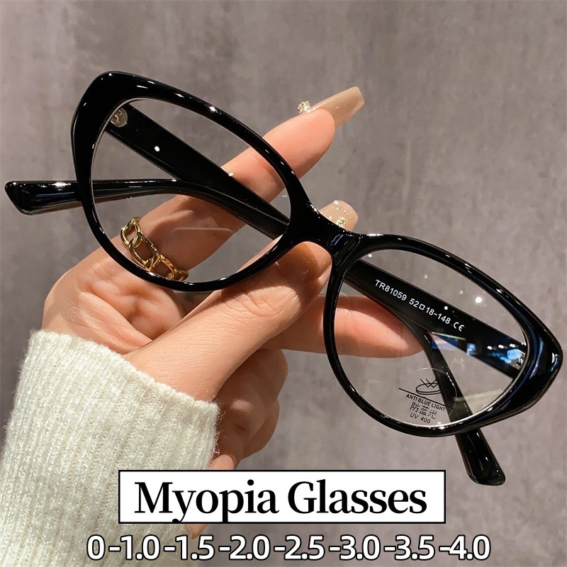 เทรนด์ใหม่ความละเอียดสูงสายตาสั้นแว่นตา Antiblue Light Optical Spetacle แว่นตาคอมพิวเตอร์แฟชั่น Cat Eye Minus Sight แว่นตา