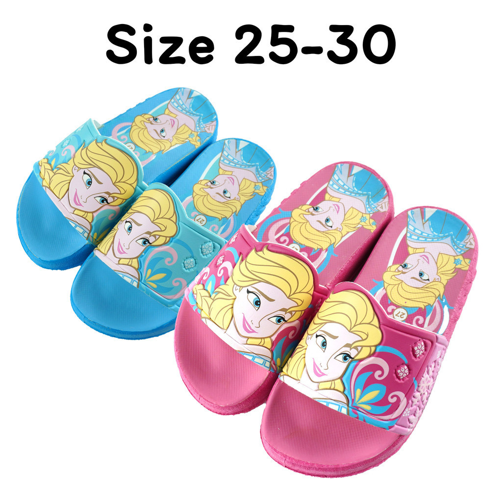 รองเท้าแตะเด็กผู้หญิง เจ้าหญิง เอลซ่า Frozen แบบสวม ลายการ์ตูน ลิขสิทธิ์แท้ รุ่น FZ661