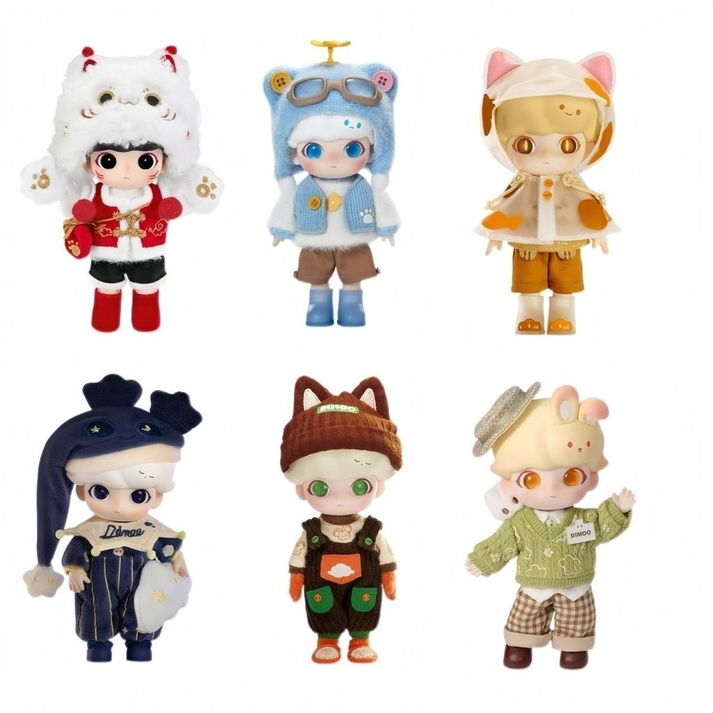 dimoo pilot bear dimoo inuyasha dimoo doll Dimoo Holiday Rabbit Action Figure POPMART ตุ๊กตา BJD Bea