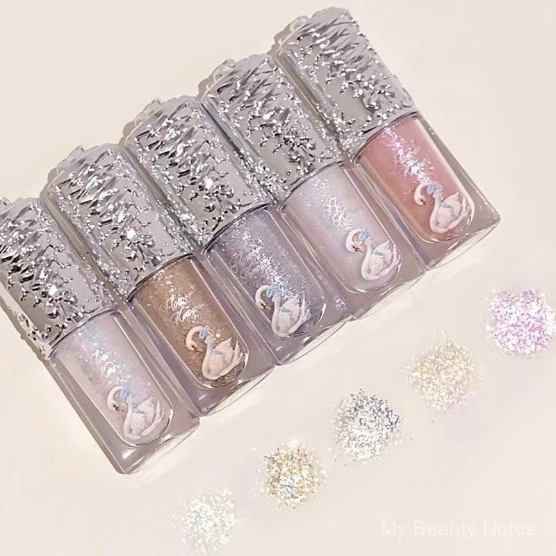 Flower Knows Swan Ballet Series Liquid Eyeshadow Liquid Eyeshaw Glitter 5 Colors 4g Liquid Eyeshaw Eye Makeup YZCS