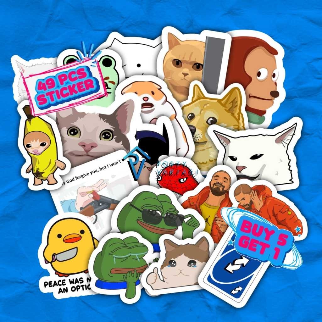 50 ชิ้นสติกเกอร์แพ็คความงามการ์ตูน Meme สติกเกอร์น่ารัก Whatsapp สําหรับกรณี Hp หมวกกันน็อคแล็ปท็อปกันน้ํา