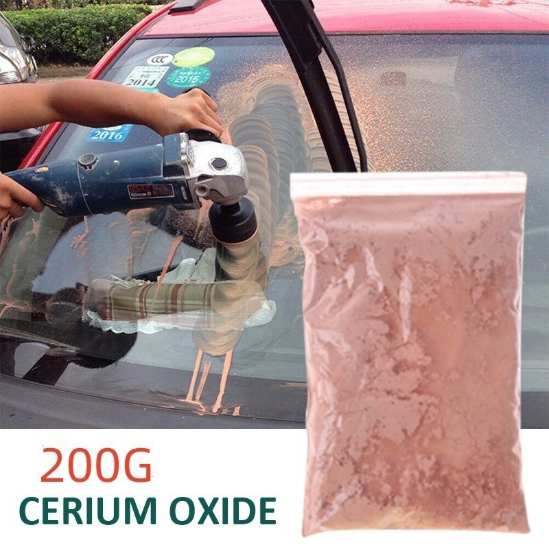 ผงขัดกระจก Cerium Oxide 200g สําหรับรถยนต์ Windows Mirror Scratch Remover สีแดง