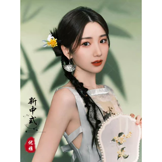 สไตล์โบราณพู่ Hairpin ผู้หญิง High-end Hanfu Headwear