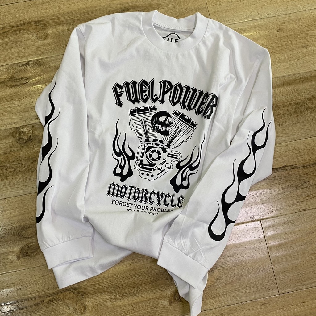 สไตล์ใหม่พร้อมสต็อกแขนยาว West Coast clubstyle ds Cycling Round Neck Print Cotton Top