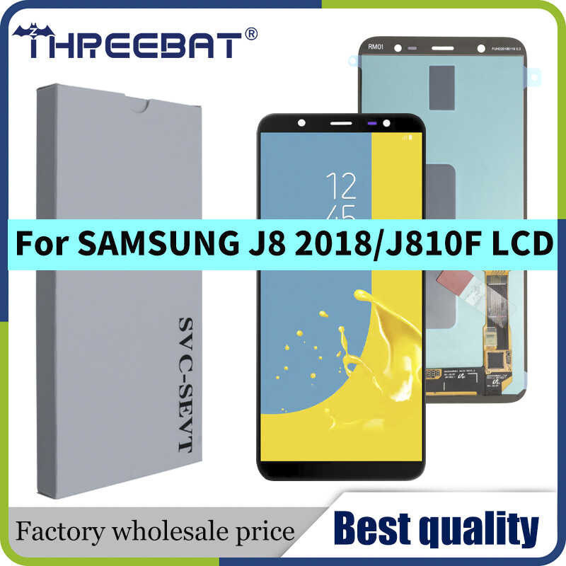 6.0'' SUPER AMOLED LCD for SAMSUNG J8 2018 Display Touch Screen Replacement For Samsung J810 J810F