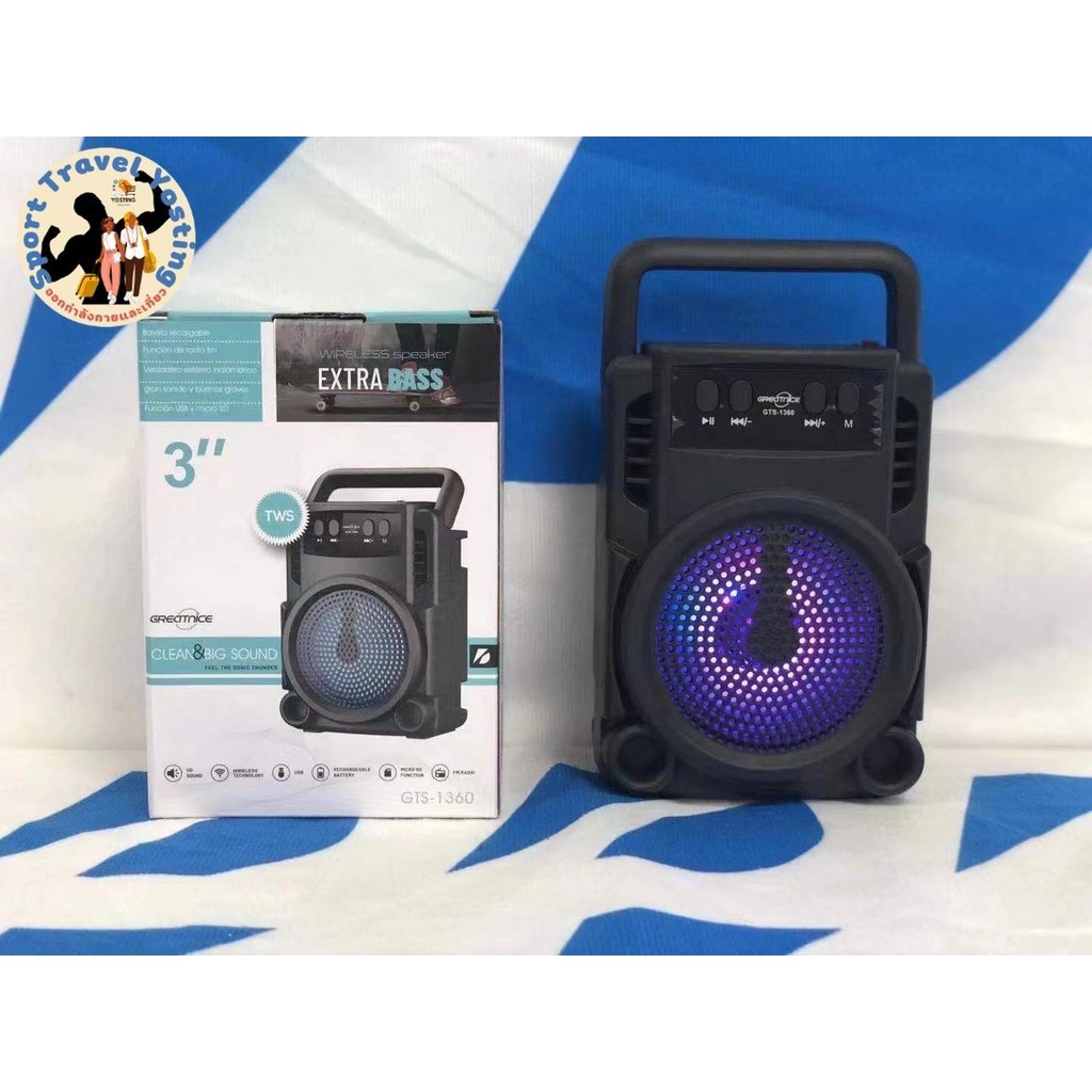 ลำโพงบลูทูธ รุ่น GTS1360 GTS1346 GTS1345 ลำโพง Bluetooth เสียงดี พกพาง่าย Mini Speaker_Sport Travel 
