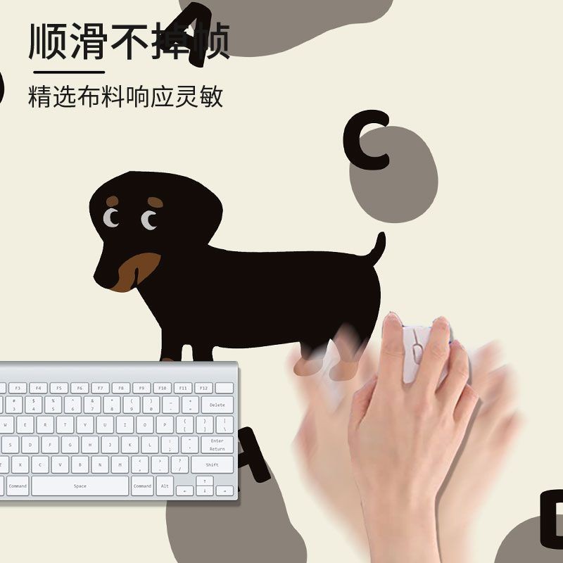 Dachshund แผ่นรองเมาส์ลูกสุนัขขนาดใหญ่การ์ตูนสุนัขรูปแบบแผ่นรองโต๊ะแป้นพิมพ์คอมพิวเตอร์สํานักงานแผ่นกันลื่น