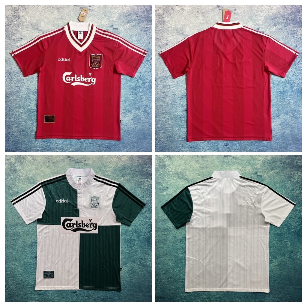 1995/96 Liverpool Home Away GERRARD TORRES เสื้อคุณภาพสูง Retro สีแดง AAA+