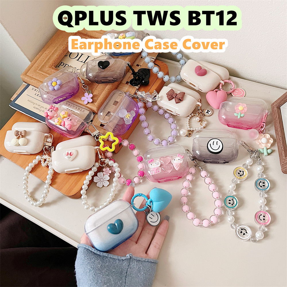 READY STOCK!นําไปใช้กับ QPLUS TWS BT12 เคส Case เคสหูฟัง ซิลิโคนนุ่ม DIY การ์ตูนตลก เคส เคสหูฟัง