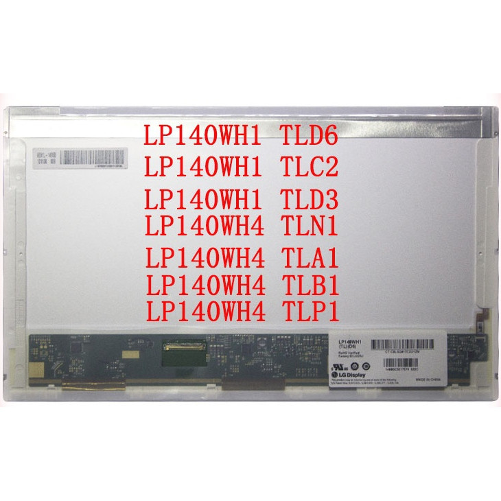 14 นิ้ว 40 พิน lp140wh1 tld6 lp140wh1 tlc2 lp140wh1 tld3 lp140wh4 tln1 tld1 tld1 tld243 แล็ปท็อปหน้า