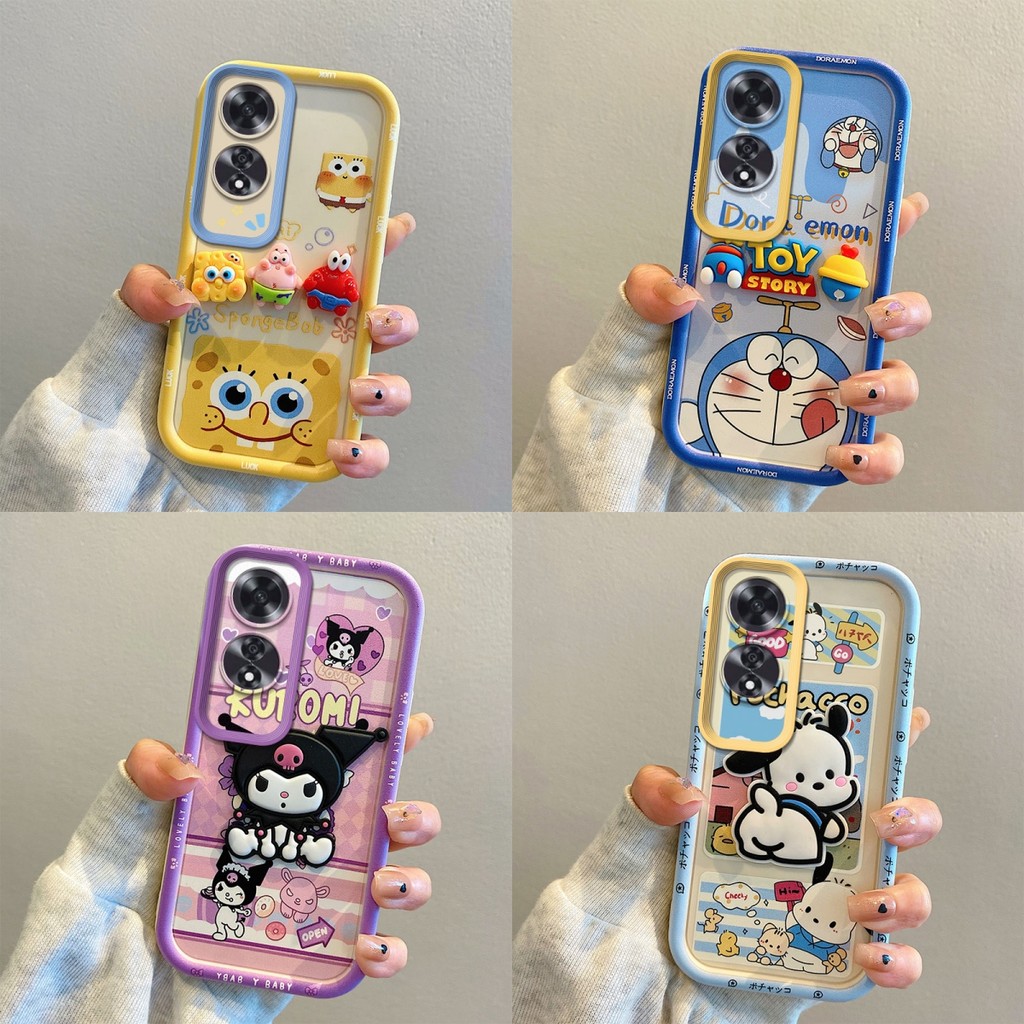 เคส OPPO A60 ซิลิโคนตุ๊กตาป้องกันการวางโทรศัพท์กรณีป้องกัน