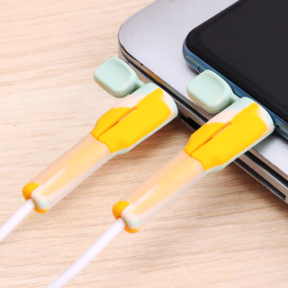 2 ชิ้น/เซ็ต Anti-Break Cable Protective Cover - Universal Cord Winder Protector - สายชาร์จโทรศัพท์ - สําหรับ iOS 18W/20W, USB-A, Type-C - สีลูกกวาด, ซิลิโคน, นุ่ม, ทนทาน