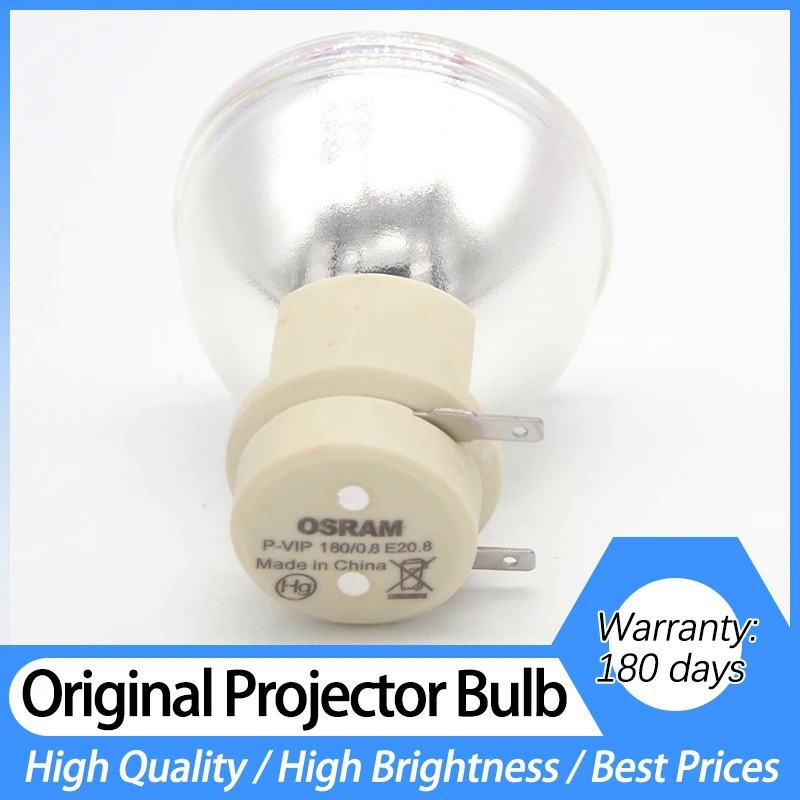 100% ใหม่ P-VIP 180/0.8 E20.8 โปรเจคเตอร์หลอดไฟ P VIP 180W 0.8 E20.8 สําหรับ Osram 180 วันรับประกันค