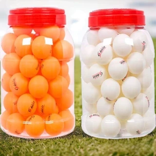 ลูกปิงปอง 60ลูก พร้อมโหลพลาสติกใส่ ปิงปองสีขาว/สีส้ม #T-0002