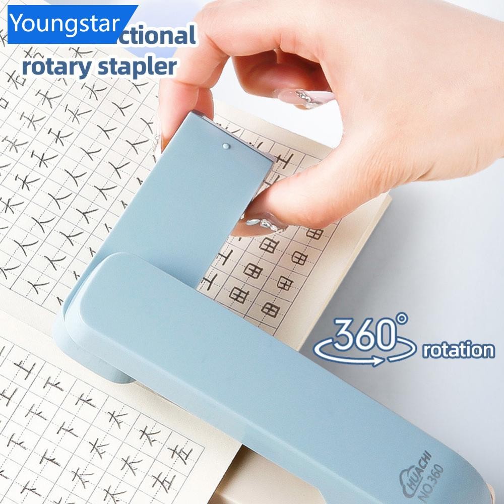 Ys เครื่องเย็บกระดาษหมุนได้ขนาดใหญ่สําหรับนักเรียน Home Office ใช้เครื่องต๊าปเกลียว Strong Clutch ความจุขนาดใหญ่ Staple Extractor J1P6