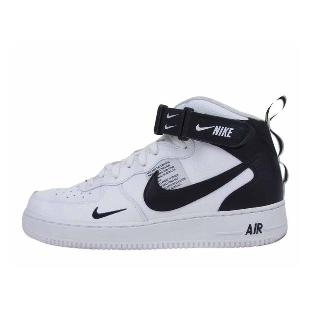 Nike Air Force 1 Mid Utility "White Black" Sneakers 804609-103 Unused 804609-103