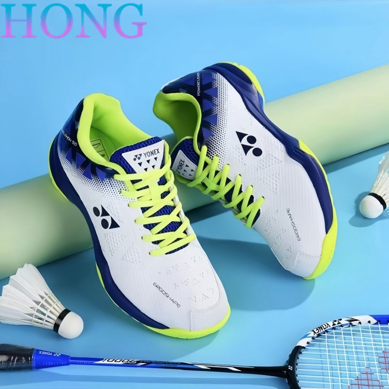 Yonex Power Cushion 50EX รองเท้าแบดมินตันสําหรับ Unisex Professional Breathable yonex 1:1 รองเท้าแบดมินตันเบาสีขาวสีฟ้า (พร้อมสต็อก)