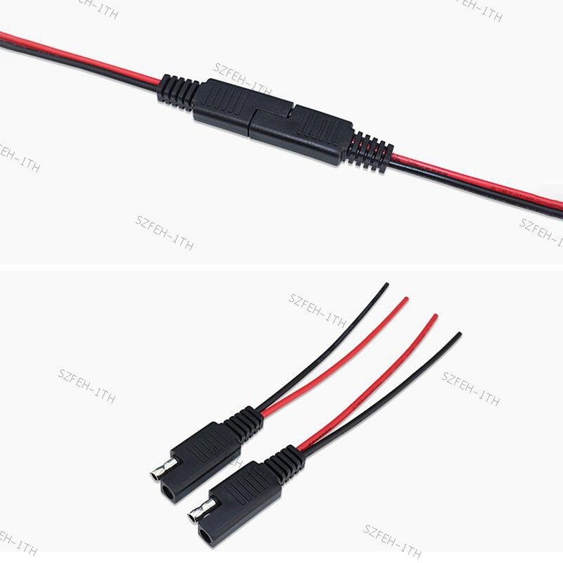 18awg 10 ซม.SAE ชายหญิงสาย Power Extension Connector สําหรับ DIY ยานยนต์แบตเตอรี่พลังงานแสงอาทิตย์ปลั๊ก SAE สาย @ F3TH