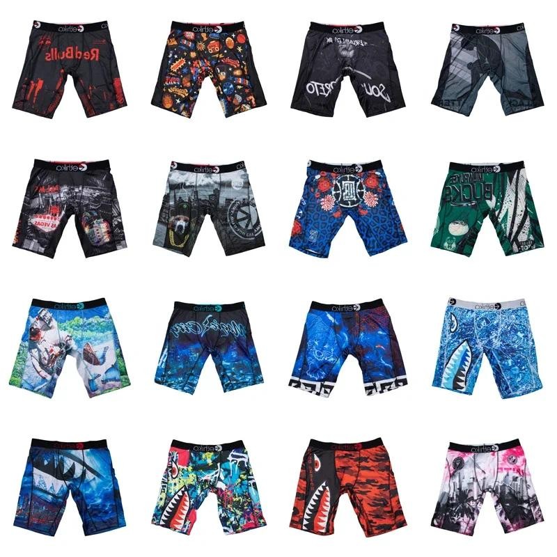 กางเกงบ็อกเซอร์ผู้ชายพิมพ์ลายแฟชั่นเซ็กซี่ระบายอากาศได้