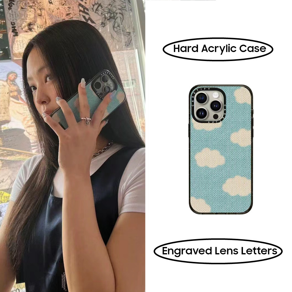 Casetify BLACKPINK Jennie Sky Cloud Hard พลาสติก PC สําหรับ iPhone 11 12 13 14 15 Plus Pro Max ปลอก