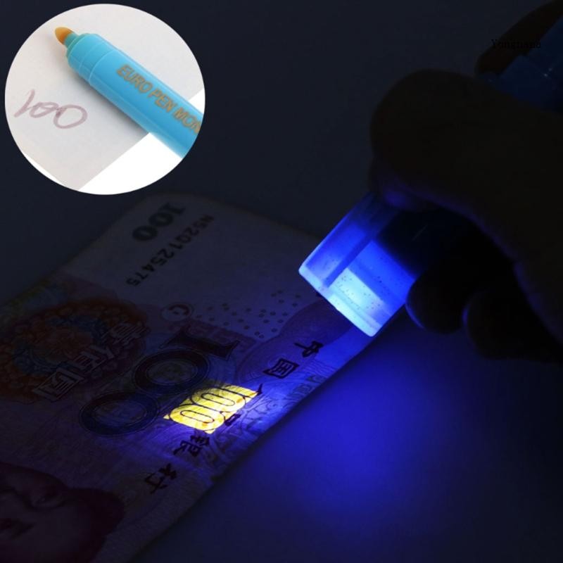 CH* แบบพกพา Counter-feit Bill Detector ปากกา UV Light ปลอม Money Marker ปากกา Checker สําหรับเงินสดสกุลเงินหมายเหตุ Verific