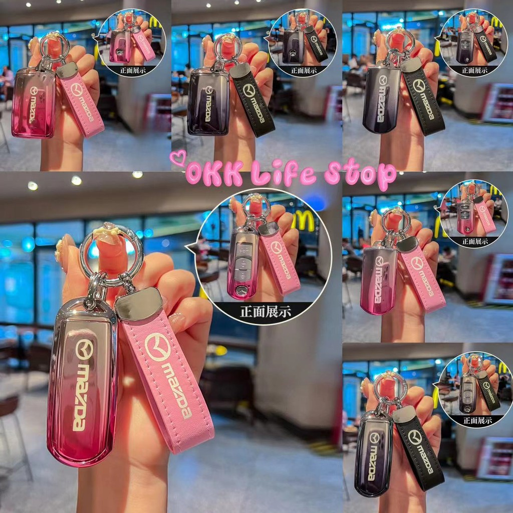 OKK Life StoP(A1408)*พร้อมส่งในไทย*เคสกุญแจรถยนต์ TPU3 2ปุ่ม สําหรับ Mazda2 3 68Atenza Axela DemioCX5CX4CX3CX7CX9CX30MX5