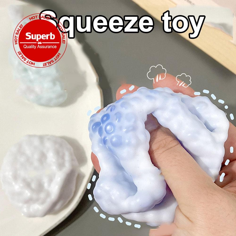 Relax Ball Squishy ของเล่นตาราง Plasticity Ice Skin Super Ball Handmade ความเครียดของเล่นนุ่ม Sticky D5k8