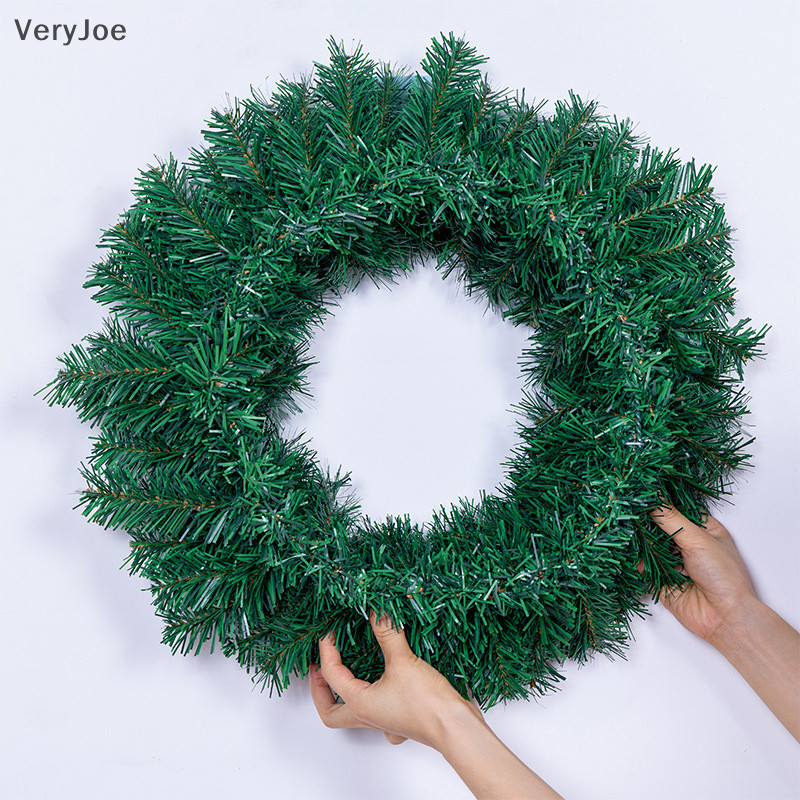 [VeryJoe] 30/40 ซม.ประดิษฐ์สีเขียว PVC Wall s Seasonal Home The Christmas Ribbon Front Door Fall s [TH]