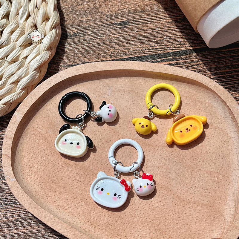 {maybest} น่ารักอะนิเมะ Sanrio พวงกุญแจ Kawaii พวงกุญแจรถ Keyholder สําหรับเด็กผู้หญิงเด็กน่ารักกระเป๋าจี้กระเป๋าเป้สะพายหลังอุปกรณ์ตกแต่ง {TH}