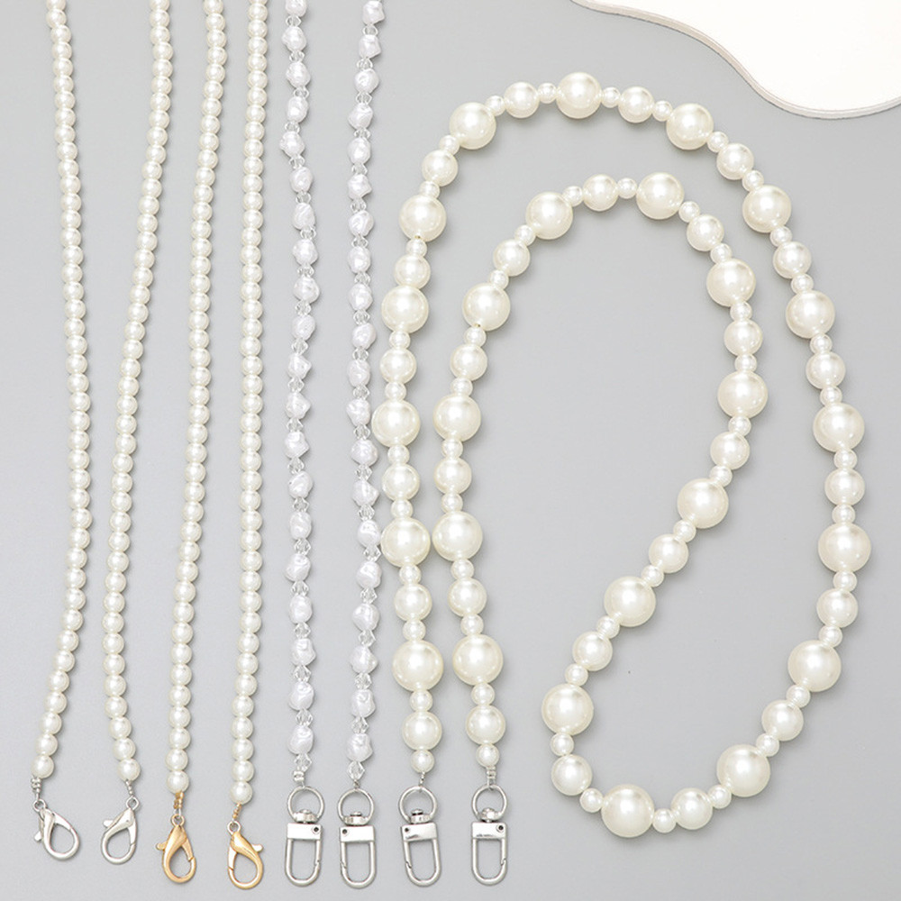 ตุ๊กตากระเป๋าโซ่แขวนกระเป๋าเชือกcrossbodyโซ่โทรศัพท์พกพาlanyard Faux Pearl 120 ซม.CrossbodyสายรัดUniversal DIY Anti-Lossอเนกประสงค์ลูกปัดโซ่