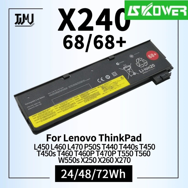 ✿X240 Laptop Battery for Lenovo ThinkPad L450 L460 L470 P50S T440s T450 T460 T470P T550 T560 W550s X