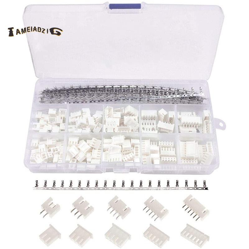 ⭐460 ชิ้น 2.54 มิลลิเมตร JST-XH Connector Kit 2.54 มิลลิเมตรหญิง Pin Header และ 2/3/4/5/6 Pin Housing Connector อะแดปเตอร์ปลั๊ก