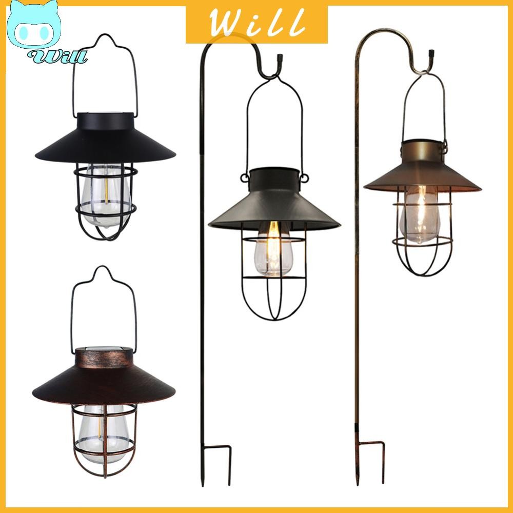 Retro พลังงานแสงอาทิตย์เต็นท์ Camping โคมไฟกันน้ําสวนระเบียงโคมระย้า Light
