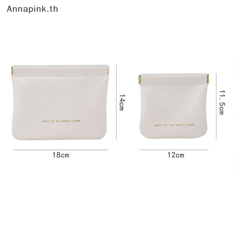 Annapink.th แบบพกพา PU หูฟังกระเป๋าเครื่องสําอางริมฝีปากกรณีเหรียญการ์ดกระเป๋าเดินทางเครื่องประดับ Sundries Organizer กระเป๋ามินิกระเป๋า EN