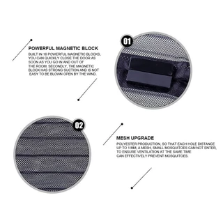 ม่านกันยุง ม่านประตู100x210ซม. ม่าน ม่านประตู ม่านประตูกันยุง Magic Mesh Mosquito Door Mesh ม่านกันยุง มุ้งลวดแม่เหล็ก