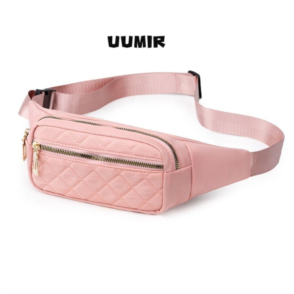 UUMIR กระเป๋าคาดเอวผู้หญิง,ผ้าใบลายสก๊อตกระเป๋าสะพายข้างหญิง,น้ําหนักเบาความจุขนาดใหญ่กระเป๋าหน้าอกแฟชั่น ฉ แอนนี่ แพ็ค
