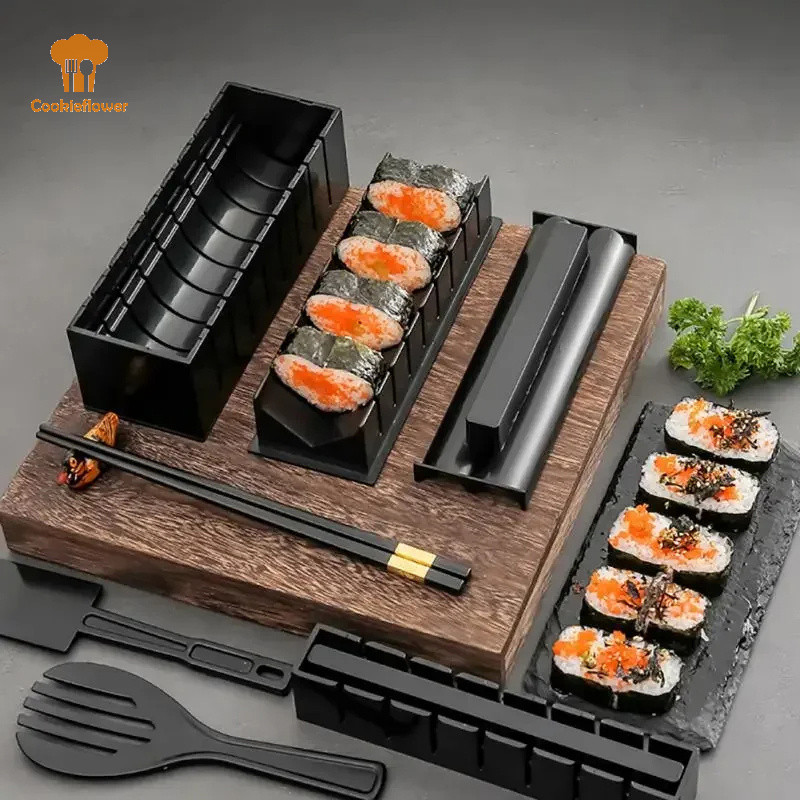 Ckfr ซูชิทําชุดญี่ปุ่นข้าว Ball เค้กม้วนแม่พิมพ์ DIY บ้านซูชิทําเครื่องมือ al พลาสติก Kitche ซูชิ Maker เครื่องมือใหม่