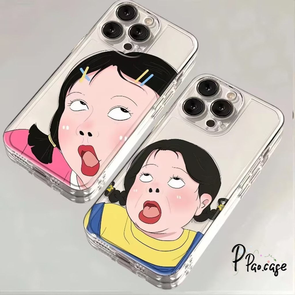 คู่รักการ์ตูนตลกกรณีโทรศัพท์มือถือเข้ากันได้กับเคสไอโฟน13 11 XR 15 Pro Max 12 14 Pro Max XS X Max 7 15 14 8 Plus SE 2020
