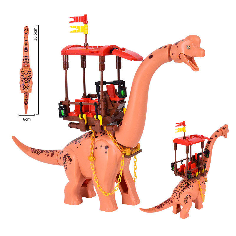 ใช้งานร่วมกับ Lego Dinosaur Mount Influencer Tyrannosaurus Rex หนังกินเนื้อสร้างสรรค์การศึกษาประกอบ Bu