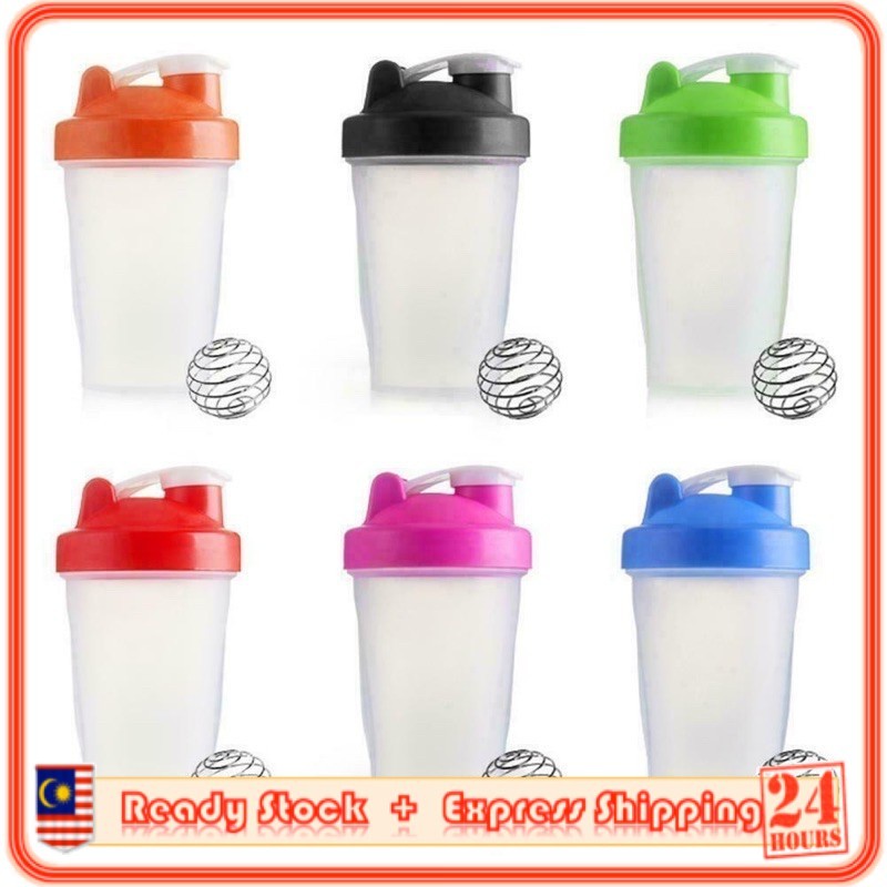 (400ml) ขวดน้ํา Milkshake Bottle Cup BPA Free Plastic Protein Herbalife Shaker Fitness Water Cup (ปร